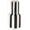 11" White & Black Stripes Round Wide Ceramic Vase